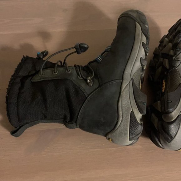 Keen Black Leather and Canvas Winter Hiking Boots - Women’s Size 6 - Picture 6 of 11